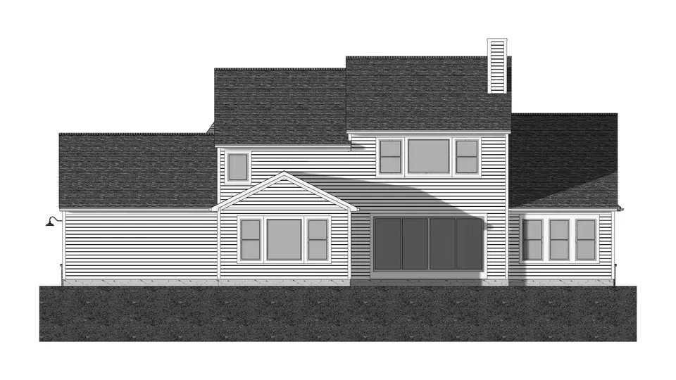 The Mill Creek house plan, exterior view 3